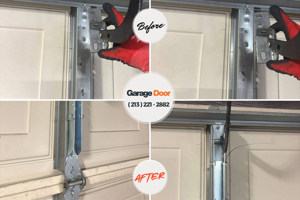 Before and after: garage door repair Waialua, HI